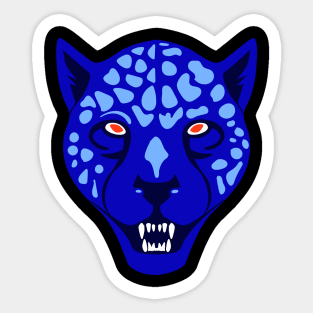 jaguar artistic face art Sticker